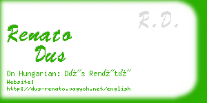 renato dus business card